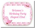 Cowgirl Western - Personalized Birthday Party Rounded Corner Stickers thumbnail