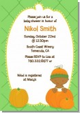Little Pumpkin African American Baby Shower Invitations