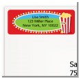 Circus Popcorn - Birthday Party Return Address Labels thumbnail