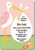 Stork It's a Girl - Baby Shower Invitations