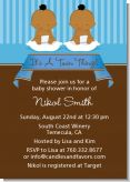 Twin Baby Boys African American - Baby Shower Invitations