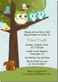 Owl - Look Whooo's Having Twin Boys - Baby Shower Invitations thumbnail