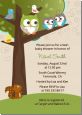 Owl - Look Whooo's Having Twins - Baby Shower Invitations thumbnail