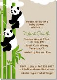 Twin Pandas - Baby Shower Invitations