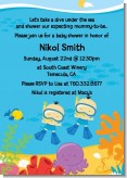 Under the Sea Asian Baby Boy Twins Snorkeling - Baby Shower Invitations