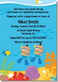 Under the Sea Hispanic Baby Boy Twins Snorkeling - Baby Shower Invitations