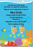 Under the Sea Hispanic Baby Twins Snorkeling - Baby Shower Invitations