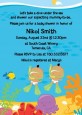Under the Sea Hispanic Baby Twins Snorkeling - Baby Shower Invitations thumbnail