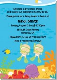 Under the Sea Twin Babies Snorkeling - Baby Shower Invitations