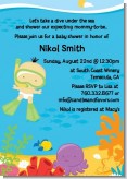 Under the Sea Asian Baby Snorkeling - Baby Shower Invitations