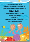 Under the Sea Hispanic Baby Girl Twins Snorkeling - Baby Shower Invitations