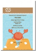 Crab | Cancer Horoscope - Baby Shower Petite Invitations