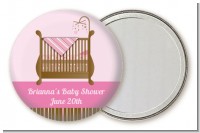 Crib Pink - Personalized Baby Shower Pocket Mirror Favors
