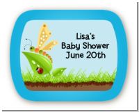 Critters Bugs & Insects - Personalized Baby Shower Rounded Corner Stickers