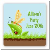 Critters Bugs & Insects - Square Personalized Birthday Party Sticker Labels