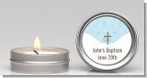 Cross Blue - Baptism / Christening Candle Favors