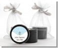 Cross Blue - Baptism / Christening Black Candle Tin Favors thumbnail