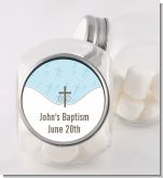 Cross Blue - Personalized Baptism / Christening Candy Jar