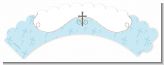 Cross Blue - Baptism / Christening Cupcake Wrappers