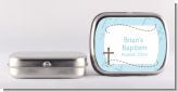 Cross Blue - Personalized Baptism / Christening Mint Tins