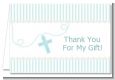 Cross Blue Necklace - Baptism / Christening Thank You Cards thumbnail