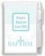 Cross Blue Necklace - Baptism / Christening Personalized Notebook Favor thumbnail