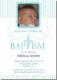 Cross Blue Necklace Photo - Baptism / Christening Invitations thumbnail