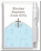 Cross Blue - Baptism / Christening Personalized Notebook Favor
