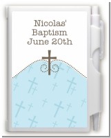 Cross Blue - Baptism / Christening Personalized Notebook Favor