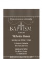 Cross Brown Necklace - Baptism / Christening Petite Invitations thumbnail