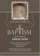 Cross Brown Necklace Photo - Baptism / Christening Invitations thumbnail