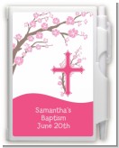 Cross Cherry Blossom - Baptism / Christening Personalized Notebook Favor
