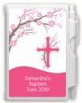 Cross Cherry Blossom - Baptism / Christening Personalized Notebook Favor thumbnail