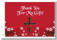 Cross Floral Blossom - Baptism / Christening Thank You Cards thumbnail