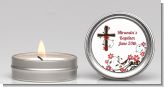 Cross Floral Blossom - Baptism / Christening Candle Favors