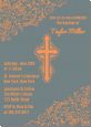 Cross Grey & Orange - Baptism / Christening Invitations thumbnail