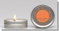 Cross Grey & Orange - Baptism / Christening Candle Favors thumbnail