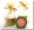 Cross Grey & Orange - Baptism / Christening Gold Tin Candle Favors thumbnail