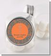 Cross Grey & Orange - Personalized Baptism / Christening Candy Jar thumbnail