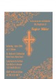 Cross Grey & Orange - Baptism / Christening Petite Invitations thumbnail