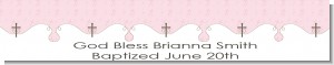 Cross Pink - Personalized Baptism / Christening Banners