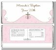 Cross Pink - Personalized Baptism / Christening Candy Bar Wrappers thumbnail