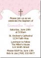 Cross Pink - Baptism / Christening Invitations thumbnail