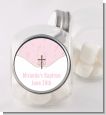 Cross Pink - Personalized Baptism / Christening Candy Jar thumbnail