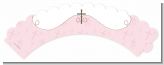 Cross Pink - Baptism / Christening Cupcake Wrappers