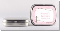 Cross Pink - Personalized Baptism / Christening Mint Tins