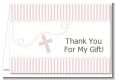Cross Pink Necklace - Baptism / Christening Thank You Cards thumbnail