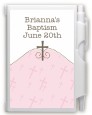 Cross Pink - Baptism / Christening Personalized Notebook Favor thumbnail