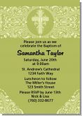 Cross Sage Green - Baptism / Christening Invitations