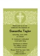 Cross Sage Green - Baptism / Christening Petite Invitations thumbnail